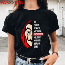 Load image into Gallery viewer, Neue Geld Heist Coole T-shirt Männer La Casa De Papel Harajuku T-shirt Haus von Papier Grafik T-shirt Bella Ciao Hüfte hop Top Tees Männlichen