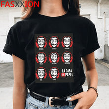 Load image into Gallery viewer, Neue Geld Heist Coole T-shirt Männer La Casa De Papel Harajuku T-shirt Haus von Papier Grafik T-shirt Bella Ciao Hüfte hop Top Tees Männlichen