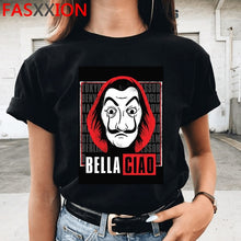 Load image into Gallery viewer, Neue Geld Heist Coole T-shirt Männer La Casa De Papel Harajuku T-shirt Haus von Papier Grafik T-shirt Bella Ciao Hüfte hop Top Tees Männlichen