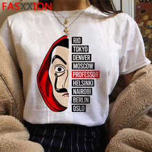 Load image into Gallery viewer, Neue Geld Heist Coole T-shirt Männer La Casa De Papel Harajuku T-shirt Haus von Papier Grafik T-shirt Bella Ciao Hüfte hop Top Tees Männlichen