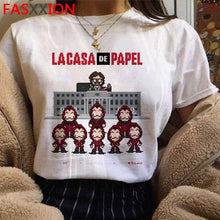 Load image into Gallery viewer, Neue Geld Heist Coole T-shirt Männer La Casa De Papel Harajuku T-shirt Haus von Papier Grafik T-shirt Bella Ciao Hüfte hop Top Tees Männlichen
