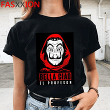 Load image into Gallery viewer, Neue Geld Heist Coole T-shirt Männer La Casa De Papel Harajuku T-shirt Haus von Papier Grafik T-shirt Bella Ciao Hüfte hop Top Tees Männlichen
