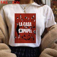 Load image into Gallery viewer, Neue Geld Heist Coole T-shirt Männer La Casa De Papel Harajuku T-shirt Haus von Papier Grafik T-shirt Bella Ciao Hüfte hop Top Tees Männlichen
